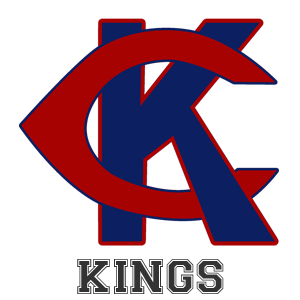 Lewis Cass high school logo. A blue K and a red C intertwined with the word 