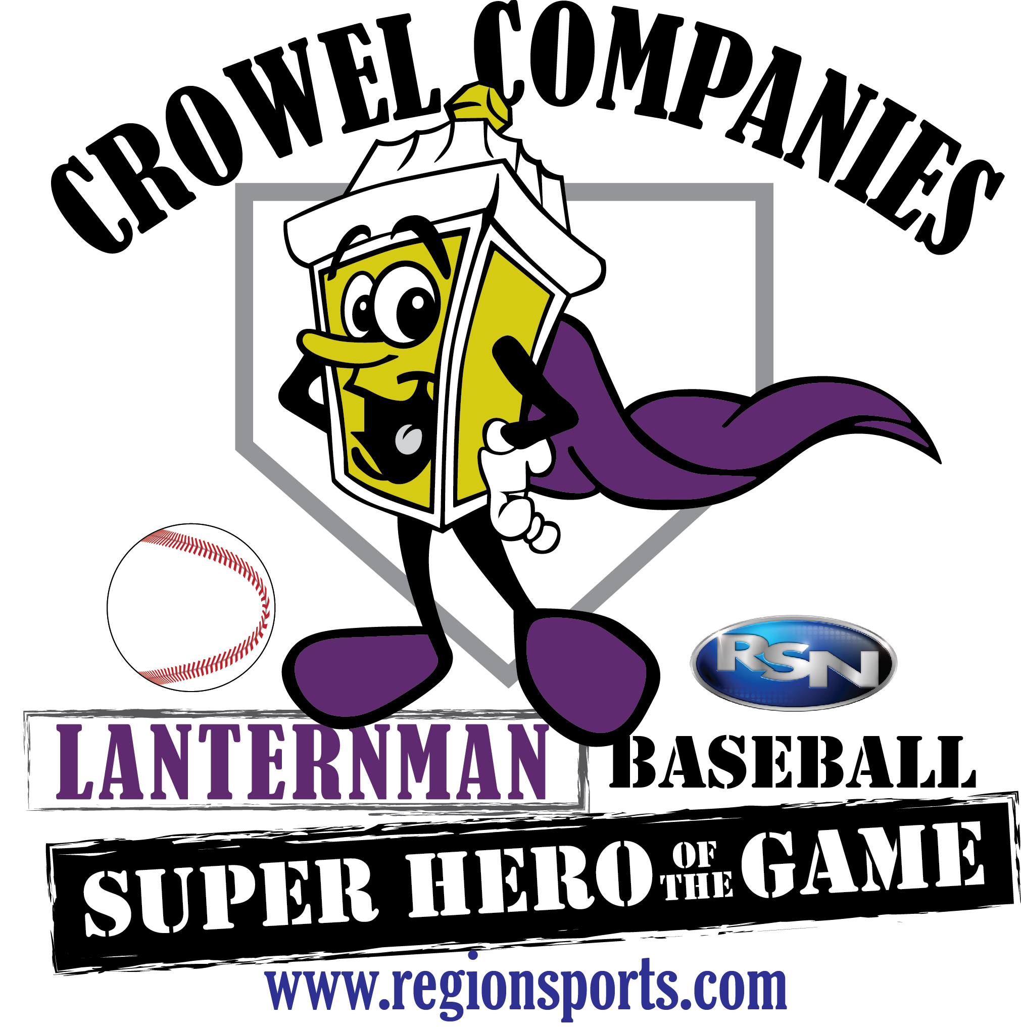 BASEBALL Crowel Companies Lanternman Super Heroes of the