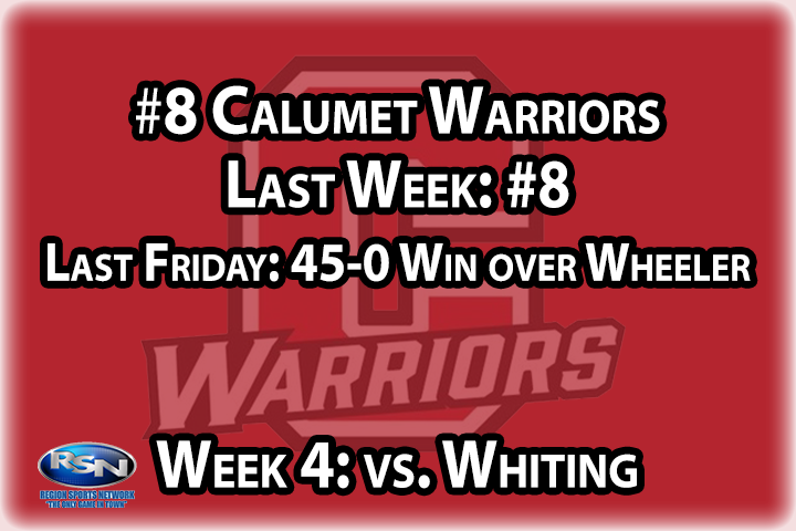 Another week – and another dominating performance for the Warriors, who remain undefeated. With their 45-0 win over Wheeler, the Warriors are 3-0 for the first time since 2018. Calumet looks to keep riding the wave of momentum, and will finally get to play at home this week with well-rested Whiting coming to the Badlands. The Warriors are the Region’s highest scoring team at 51 points per contest, and you know they want to put on a show for their home fans.