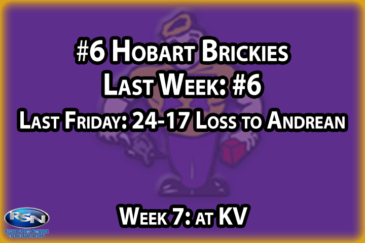 Despite a home loss, the Brickies stay entrenched in the #6 spot in the rankings thanks to some less than stellar performances from teams below them. While we haven’t seen the consistency we thought we would from Hobart this year, we do know this team fights all the way to the very end - and they sometimes wait until the fourth quarter to play their best football. They’ll need to come out on fire this week when they hit the road to take on a KV squad ready to rebound from last week’s loss to Lowell. Can the Brickies afford another slow start against a team hungry for a win? We’ll find out
