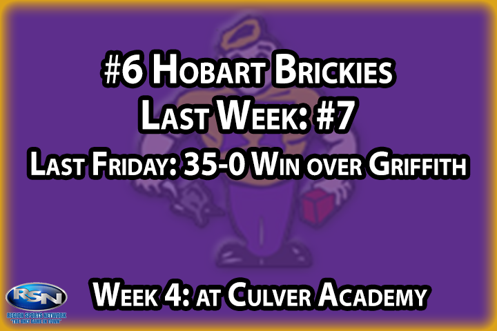 It might have been closer, for most of the contest, than many thought, but the Brickies got their first win of the season with a 35-0 shutout of Griffith. Now the Brickies have to hit the road after two straight home contests, as they head to Culver Academy to take on the Eagles. Hobart dominated the last two meetings against CMA, outscoring them a combined 87-6 in those matchups, so this could be a good week to get the offense going early - something we haven’t seen too much of this year.