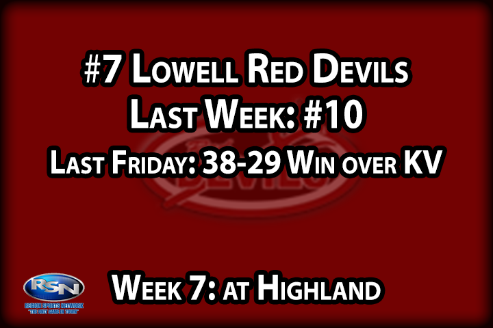 The Red Devils were the big winners in week six, not just their rise up the rankings, but a win over former coach Kirk Kennedy evened up their mark at 3-3 and kept them just a game out of first in the NCC standings. With that big matchup behind them, Lowell has to be considered the favorite the next two weeks with Highland and Munster on the docket, before a date with Andrean to close out the regular season. Can a share of the conference title be on the line in that season finale? It wouldn’t surprise us.