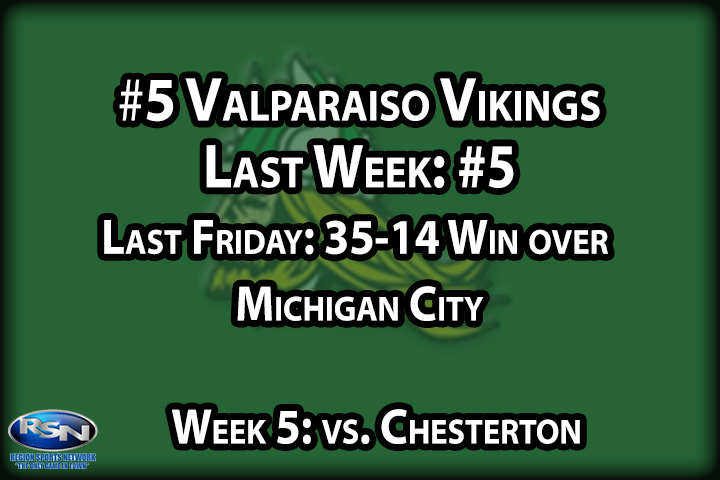 What a performance by the Viking defense in the Week #4 win over City. After getting down 14-0 early, with the Wolves scoring special teams and defensive touchdowns, the Green’s D clamped up and held the Wolves to just 138 yards of total offense and eight first downs. Talk about stepping up when your team needs it. That side of the ball will have to be great again this week as rival Chesterton, who’s in dire need of turning their season around, comes to Viking Field for a DAC battle.
