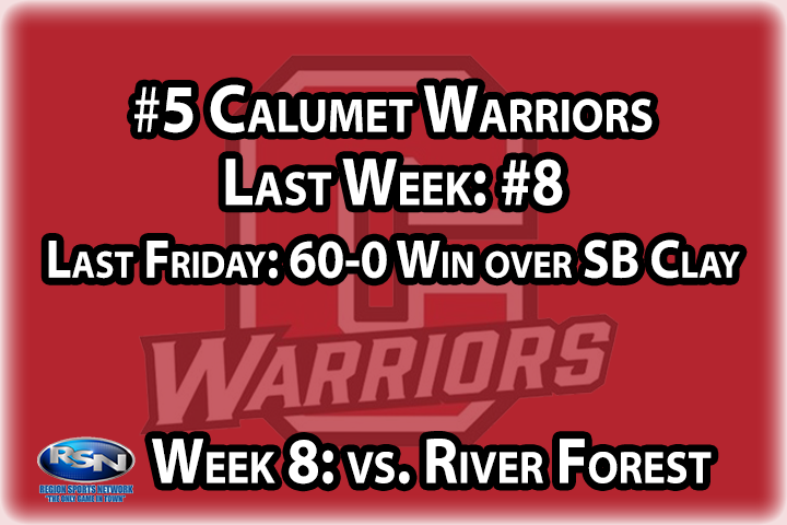 The Warriors make a huge leap up after their 60-0 win in Week #7, which not only moves them to #5 in the RSN Top 10, but it puts them at 7-0 for the first time in program history. While the strength of schedule hasn’t been the most difficult, it has been tougher (opponent win percentage wise) than other teams in the GSSC, and yes, that includes the one above them in the rankings. The schedule to close out the season is a bit of a challenge with 5-2 River Forest followed by 8-0 Hanover Central. The good news for the Warriors? Both of those games will take place at the Badlands.