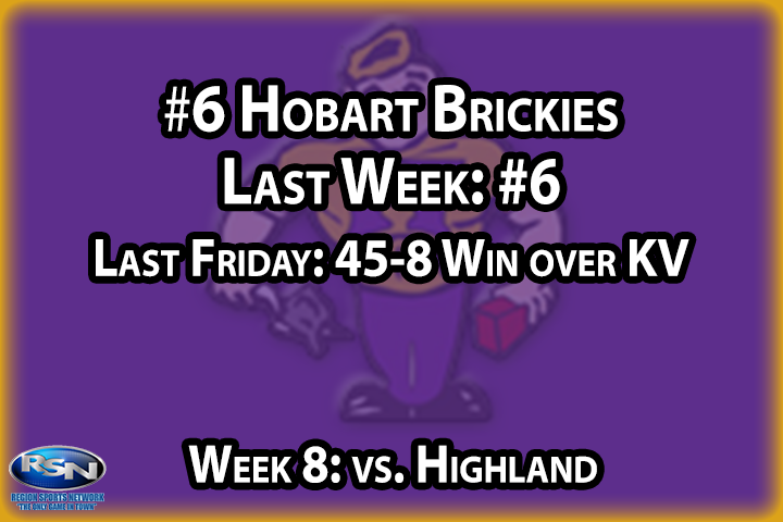 Hobart holds on to their stranglehold of the #6 spot in the rankings after an impressive win on the road at KV. That was the kind of performance we had been waiting for out of the Brickies and one that should open up all the eyes of teams in Class 4A Sectional #17. If that’s the Hobart team we are going to see the rest of the way out, they’re going to be hard to beat.